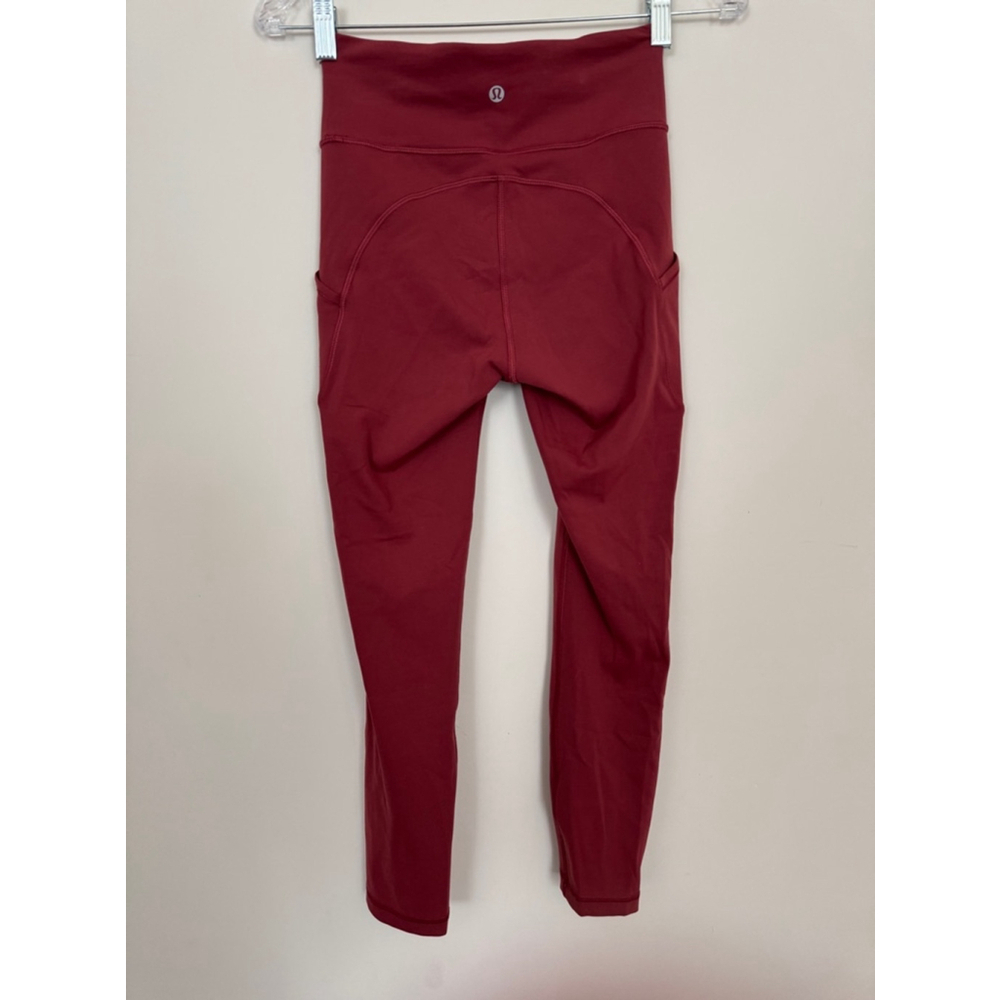 Women's Lululemon Leggings Size 4 Red - Picture 4 of 6